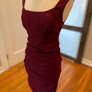 Eileen Fisher knee length ruching dress. New